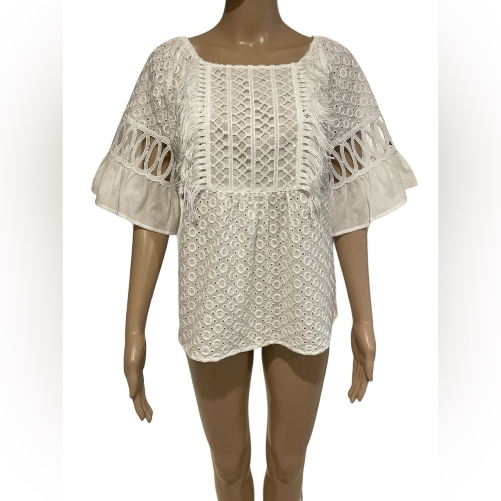 NWT A Loves A white blouse size M